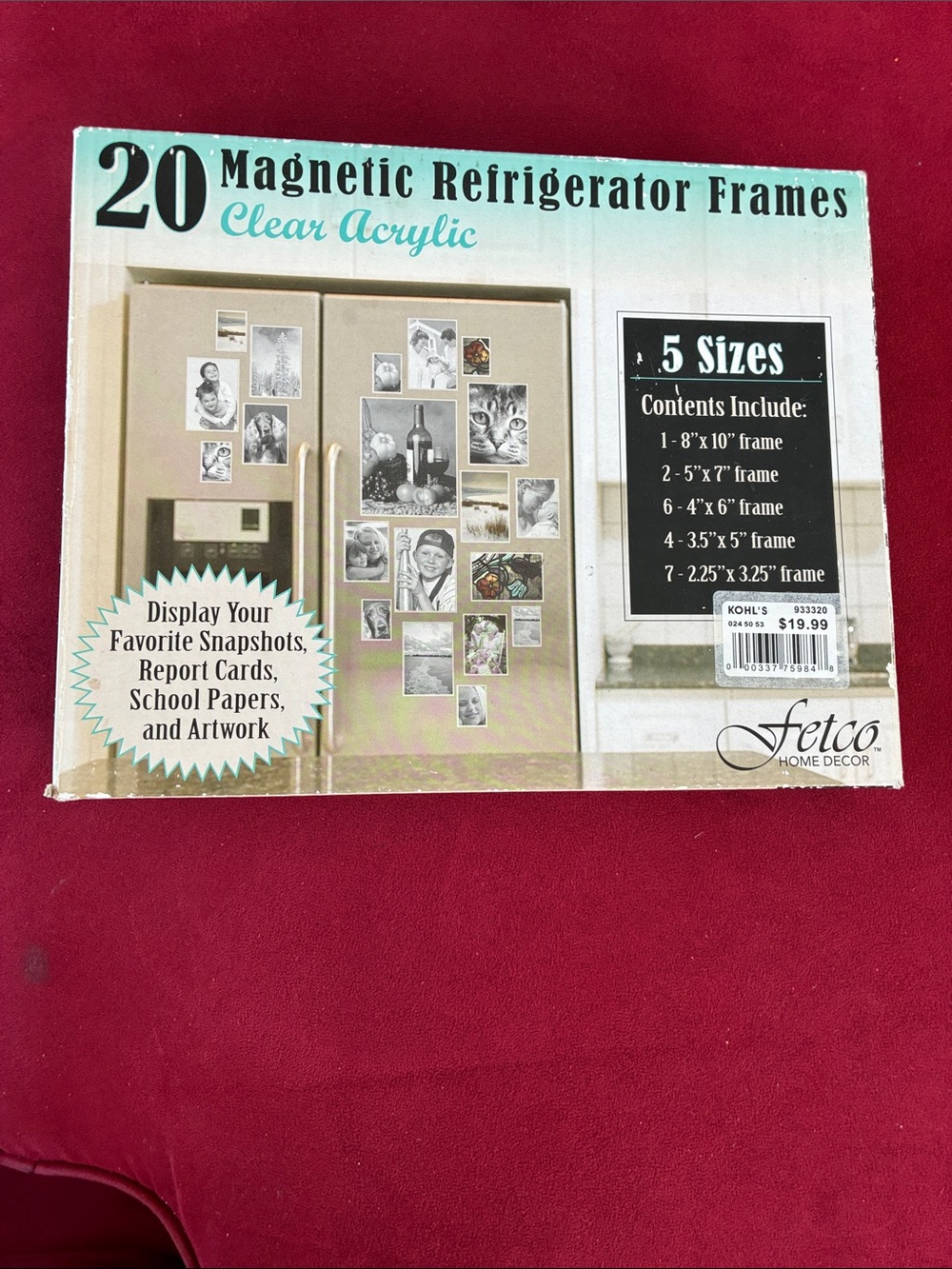 Fetco Clear Acrylic Magnetic Refrigerator Frames - Clear Acrylic